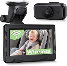 Baby Kamera Auto Kabellos mit 40H Akkulaufzeit und 1080P Auto-Nachtsicht | Rückbank-Kamera für …