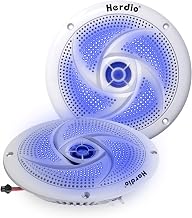 Herdio 4 Zoll Outdoor Lautsprecher, Aussenlautsprecher Wasserfest, 80W- Marine Lautsprecher mit L…