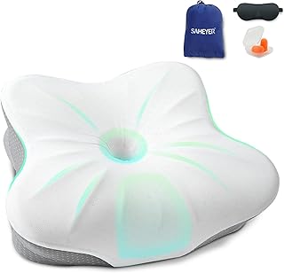 SAHEYER Reisekissen Memory Foam, Ergonomisches Camping Kissen, Orthopädisches Nackenkissen Kopfk…