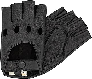 Paul – Hochwertige Herren Autofahrerhandschuhe aus Ziegen- Nappaleder, Fingerlose Fahrerhandschuh…