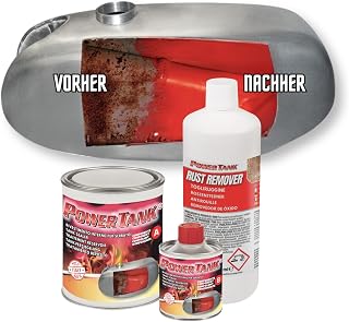 Power Tank – Tankversiegelung Motorrad 2k Rot 700 g Set Tankentroster Innen Versiegelung Tanksani…
