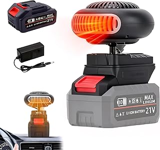 Auto Heizung mit Akku, Heizlüfter Auto Heizun, Tragbare 170W Auto Heizung mit 2 Stufen (30-80°C…