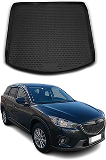 OMAC Kofferraummatte Kofferraumwanne kompatibel mit Mazda CX-5 2012-2017 Gummi TPE Schwarz