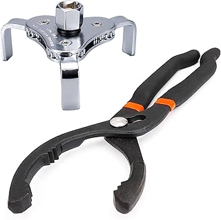 Toolwiz Ölfilterschlüssel & Ölfilterzange (2er-set) Universale Ölfilter Schlüssel Ölwechsel…