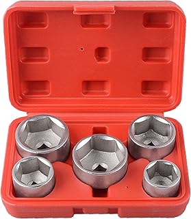 DAYUAN Ölfilterschlüssel Entferner Alu Ölfilterkappen Satz Steckschlüssel Set, 5-teilig, 3/8-…