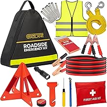 GADLANE Auto Panne Notfall Kit – Großes Auto Notfallset am Straßenrand mit Warndreieck, Starthi…