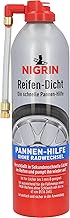 NIGRIN Reifendicht, 500 ml, sofortige Pannenhilfe, Reifendichtmittel repariert Löcher im Reifen …