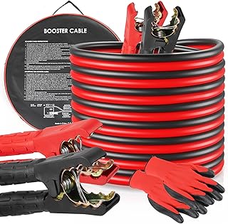 TLGREEN Starthilfekabel 12V/24V für Autobatterie | schweres Auto Überbrückungskabel für Start…