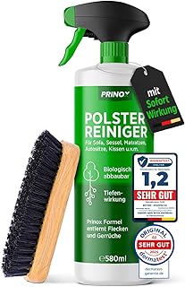 PRINOX Profi Polsterreiniger 500ml für Sofa, Auto, Sessel & Couch inkl. Bürste – Textilreiniger…