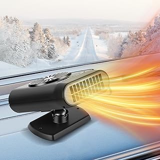 Auto Heizung,heizlüfter 12v,2-in-1 Heizung/Kühlung Autoheizung mit 360° Drehbasis,Tragbarer 12…