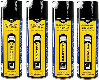 4 Stück Innotec Hi-Temp Wax Spray Unterboden und Hohlraumschutz Fettspray Schwarz – Next Level K…