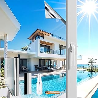 (Silber 44.5X200cm) UV Schutzfolie | Spiegelfolie Fenster Hitzeschutz | Spiegelfolie Selbstkleben…